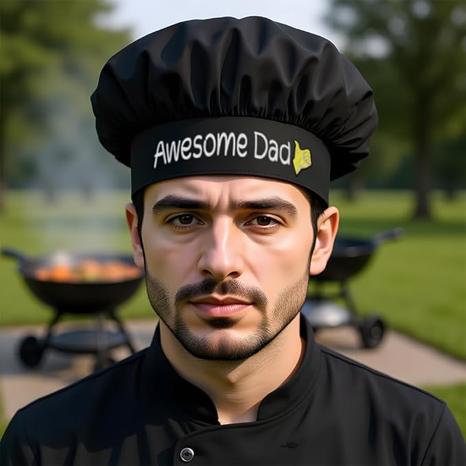 The Apron Place Adjustable Professional Chef Hats, Multiple Personalized Embroidered Designs to Choose from, Made in The USA