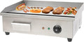Commercial Flat Top Grill 110V 3000W 21.3x11.8in Electric Countertop Griddle, Non-stick Stainless Steel Teppanyaki Flat Top Grill, Thermostatic Control 122-572℉ for Restaurants