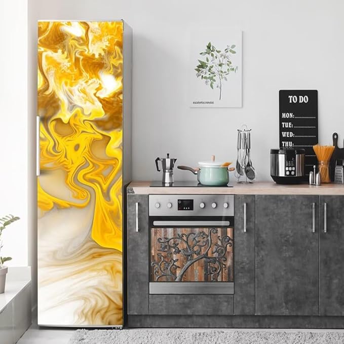 Tree of Life Dishwasher Magnet Cover Birds Fridge Sticker, Stainless Steel Tree Magnetic Refrigerator Panel Cover, Wood Door Magnet Dishwasher Skin Cover (23" x 17" Magnetic)