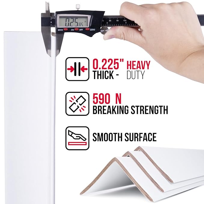 Extra-Wide 48" x 3" x 3" Reinforced Cardboard Edge Protectors (Pack of 100) – 0.225" Heavy-Duty Thickness – Cardboard Edge Protectors for Shipping – American Quality Pallet Edge Protector