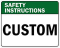Custom Safety Instructions Sign, Ansi Sign, Osha Compliant, 24x30 Inches, Rust Free .063 Aluminum, Fade Resistant, Made in USA by My Sign Center