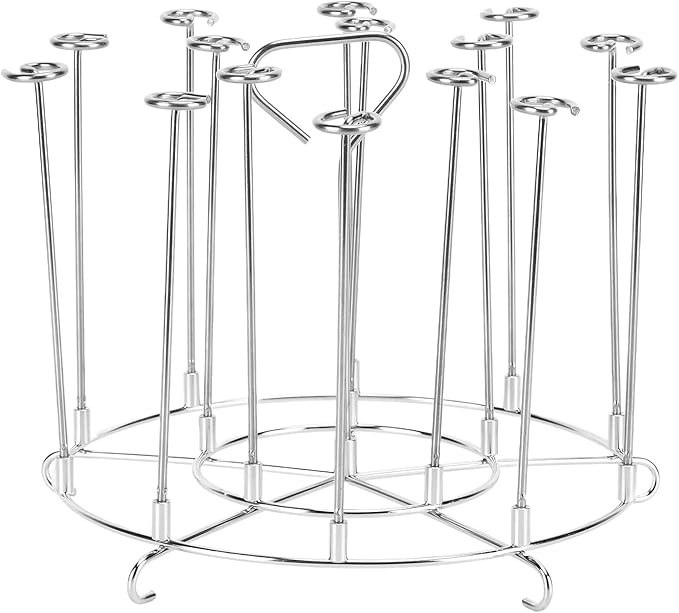 304 Stainless Steel Skewer Stand Set, Multifunction Grill and Dehydration Rack, Fryer Accessories for Pinxia - Food Grade Safety, Durable Design, Ideal for Barbecue and Air Fryer (8QT)
