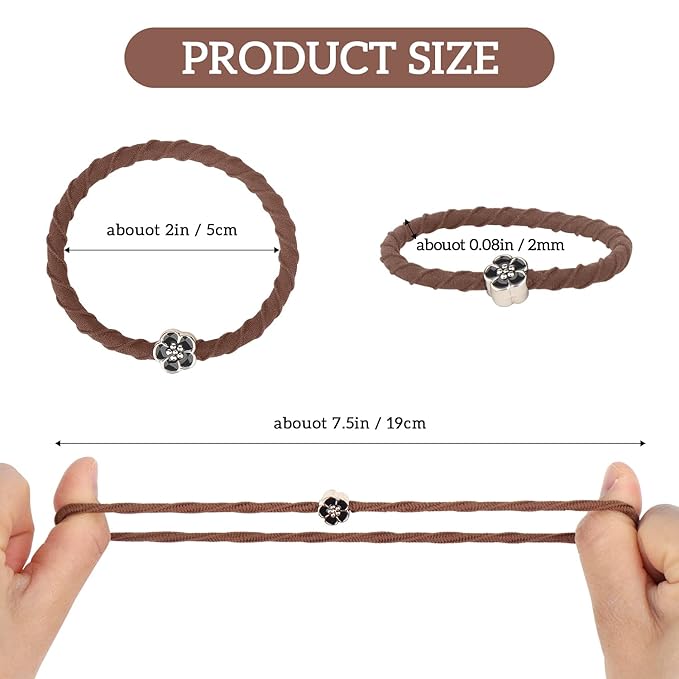 YONOY 20 Pcs Boho Hair Ties for Women, 5 Styles Cute Tie Bracelet for Thin and Thick Hair/Pony Tails, No Damage Elastics