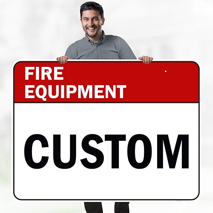 Custom Fire Equipment Sign, Ansi Sign, Osha Compliant, 36x48 Inches, Rust Free DiBound, Fade Resistant, Made in USA by My Sign Center