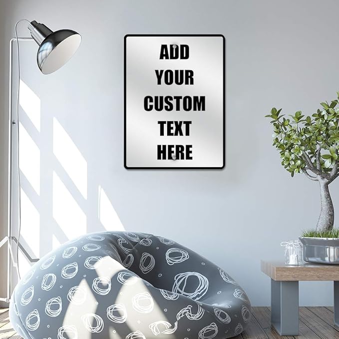 Aluminum Weatherproof Metal Sign Multiple Sizes Custom Personalized Text Here White Black Traffic Regulation Vertical Street 9x12Inches