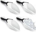 LemonRoad 4 Pcs Dry Goods Scooper Plastic Ice Scoop for Flour Coffee 1 Cup Measuring Scoop for Pet Dog Cat Kitchen Food Pantry Ingredients