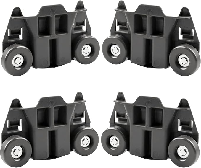 Dishwasher Wheels Lower Rack with Steel Screws Compatible for Whirlpool/Kenmore/Maytag/Kitchenaid/JennAir Replace W10195417,W10195417V,W10195417VP,PS11750057,AP6016764,EAP11750057,1872128(4PCS)