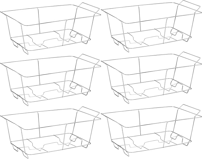 Chafing Wire Rack Buffet Stand - Full Size Racks For Dish Serving Trays Food Warmer (6)