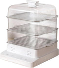 Electric Food Steamer, 3-Tier 2.2L Capacity, Digital Control Panel, 9-Second Steam Technology, Clear Stackable Baskets