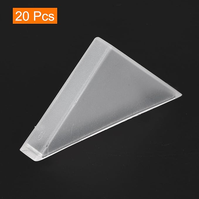 uxcell 20Pcs Plastic Corner Protectors 6x50mm Right Angle Shape Glass Corner Guards Cushion for Corner Protection of Glass, Mirror, Tile, White