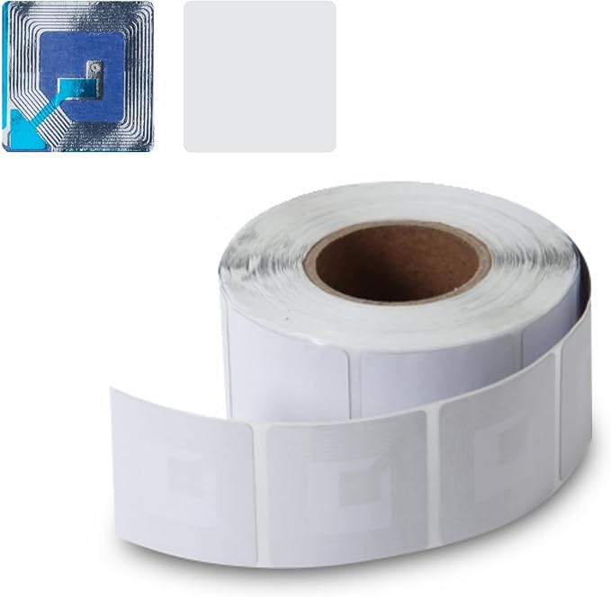 2000 Paper Security Labels 1.5 X 1.5 Inch RF 8.2Mhz White Checkpoint Compatible – Practical and Effective Anti-Theft Labels for EAS Loss Prevention Systems by Bullseye Protection