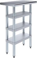 14 in. x 24 in. Stainless Steel Work Table with Three Bottom Shelves | NSF Kitchen Prep Table | Utitly Metal Table