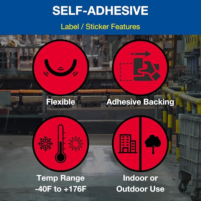 ComplianceSigns.com Warning Arc Flash and Shock Hazard English + Spanish ANSI Safety Label Decal, 5x3.5 in. 100-Pack Vinyl for Electrical, American Made Safety Signs for The Workplace