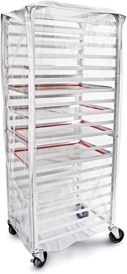 New Star Foodservice 36565 Commercial-Grade Sheet Pan/Bun Pan Rack Cover, Plastic, 20-Tier, 28" L x 23" W x 61" H, Clear