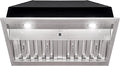 Akicon Range Hood Insert 30 Inch, Ultra Quiet, Powerful Suction Built-in Kitchen Vent Hood, Stainless Steel Ducted Stove Hood with Dimmable LED Lights, 3-Speeds 600CFM