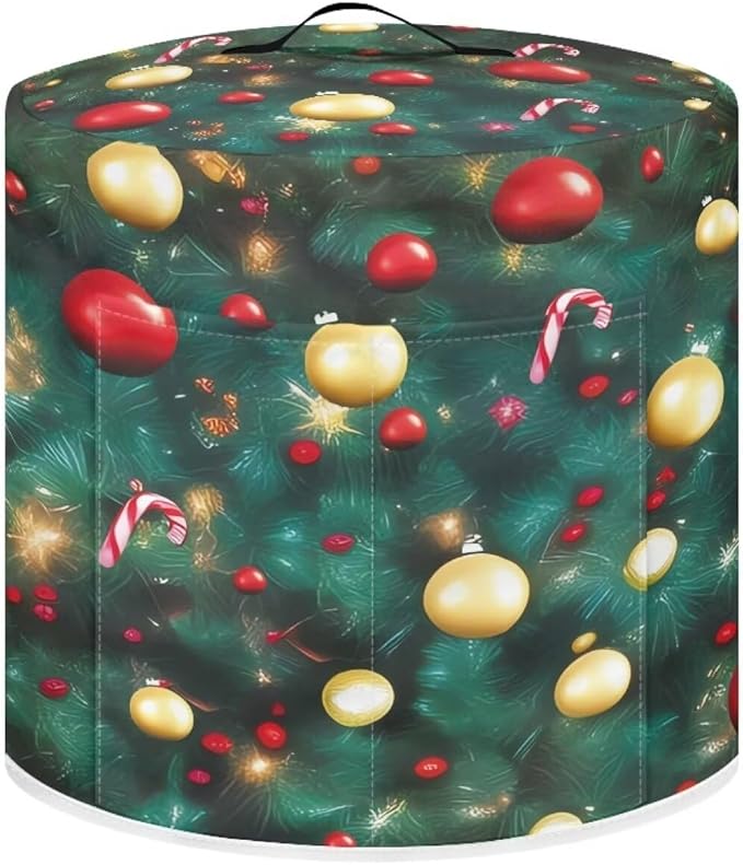 Christmas Green Dust Cover Instant Pot and Extra Accessories Dust Proof Easy to Clean Pressure Cooker Cover Electric Appliance Cover Air Fryer Accessories with Storage Pocket Size M