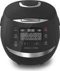 MAGiC COM multi-Functional Digital Rice Cooker 10 Cup Uncooked (20 Cup Cooked), 15-in-1 Programmable Electric Rice & Grain Cooker with Auto Clean, Non-Stick Pot, Steamer Basket, 24H Delay Timer, and Auto Keep Warm(Black)