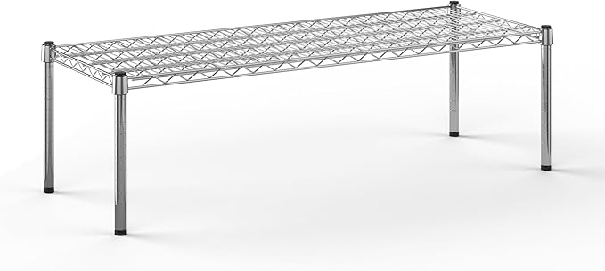 18''W x 48''L x 14''H Chrome Plated Wire Dunnage Rack | Off The Floor Storage