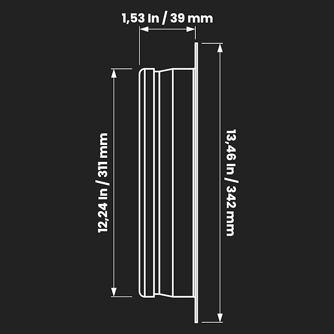 Repa Market 12'' Inch Metal Duct Connector Flange - Air Tight Vent Duct Collar - for Connecting Exhaust, Intake Flex and Straight Ducting - Heating, Cooling Universal HVAC Adapter - Home, Commercial