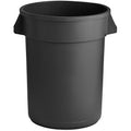 PRO&Family Commercial Round Trash Can, Ingredient Bin, Heavy-Duty Plastic, Anti-Static, Kitchen, Office, Outdoor Use (Black, 44 Gallon)
