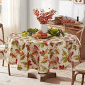 Newbridge Thanksgiving Rustic Acorn & Leaf 70” Round Vinyl Fall Tablecloth