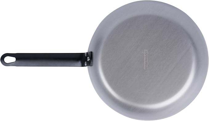 Restaurantware Fry Pan 1 Pack of 9.4 Inches Carbon Steel Non-Stick Searing Pan With Ergonomic Handle Silver For Sauteing and Omelets
