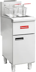 Commercial Deep Fryer with 2 Baskets, 90000 BTU Natural Gas Fryer - CSA Certified, 200°F-400°F 3 Tubes, Stainless Steel Floor Fryer for Restaurants, Fast Food, Food Trucks