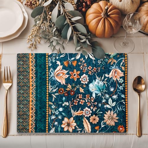 Maison d' Hermine Placemats Set of 4 Reusable 100% Cotton (13"x19")
