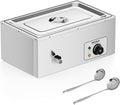 ROVSUN 21QT Electric Commercial Food Warmer, Full Pan Steam Table Stainless Steel Bain Marie Buffet Countertop with Temperature Control & Lid for Parties, Catering, Restaurants 110V