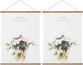 Miaowater 2 Pack Poster Frame,11x14 11x17 11x22 Magnetic Light Wood Wooden Frames Hanger for Photo Picture Art Canvas Print Artwork Wall Hanging Teak Wood 11''