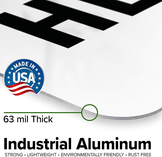 Custom Think Sign, OSHA Sign, 18x24 Inches, Rust Free .063 Aluminum, Fade Resistant, Made in USA by My Sign Center
