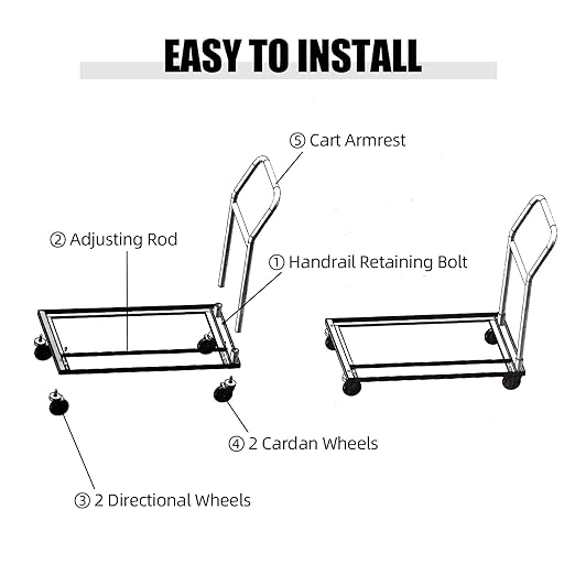 Multi-Function Folding Chair Cart Commercial Grade Steel Frame Storage and Transport Dollies for Plastic Resin and Wood Folding Chairs,37.8 X 21 X 36''