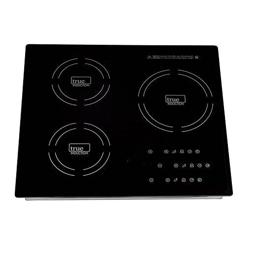 TI-3B 24 inch Built-In 3 Burner Induction Glass-Ceramic Cooktop, 3300W, UL858 Certified