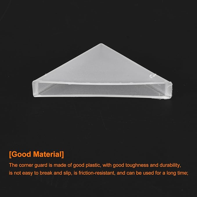 uxcell 20Pcs Plastic Corner Protectors 6x50mm Right Angle Shape Glass Corner Guards Cushion for Corner Protection of Glass, Mirror, Tile, White