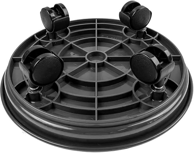 2 Pack Plant Caddy With Wheels 13inch,Round Potted Rolling Plant Stand With Wheels Heavy Duty Flower Pot Rack on Rollers Dolly Trolley Saucer Tray Pallet Plant Rollers with Wheels (13inch, Black)