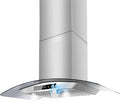 36 inch Wall Mount Range Hood, 1200 CFM with 4-Speed Gesture Sensing & Touch Control, Stainless Steel Ducted Kitchen Stove Vent Hoods with 2 LED Lights, Time Setting, Dishwasher-Safe Baffle Filters