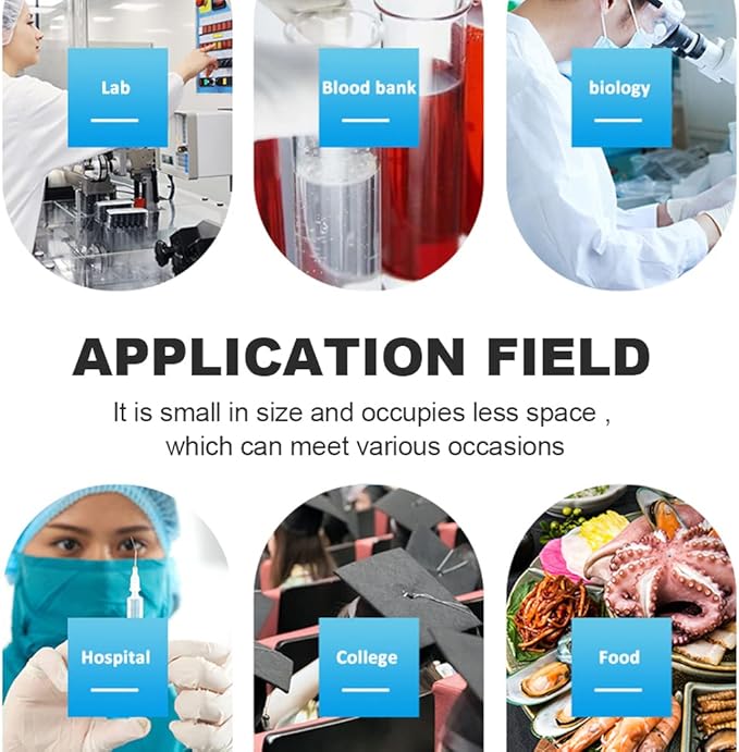-122 °F Ultra-Low Temperature Freezer 58L Lab Cryogenic Refrigerator -86°C Samples Flash Freezer for Laboratory Samples Storage (58L-S)