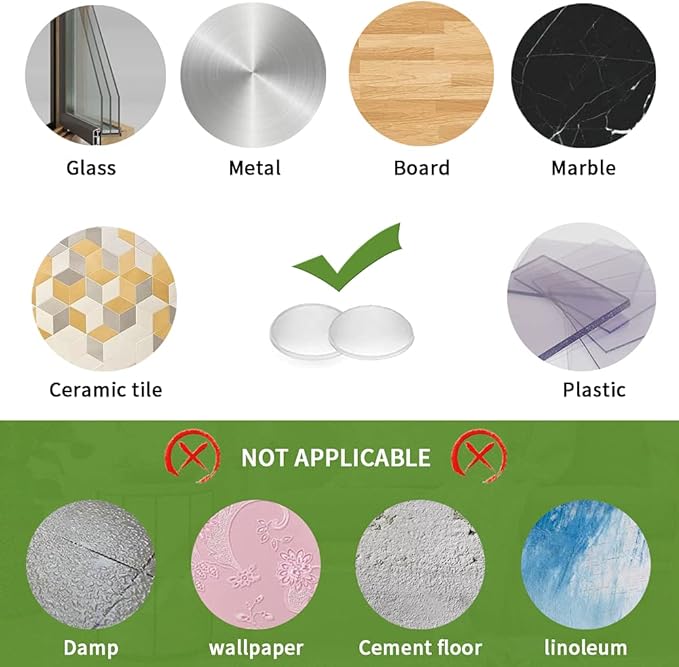 Super High Viscosity Cabinet Door Bumpers -200 pcs 2/5”Diameter Clear Adhesive Pads Glass Hardware Bumpers for Drawers, Glass Tops, Small Furniture(200pcs)