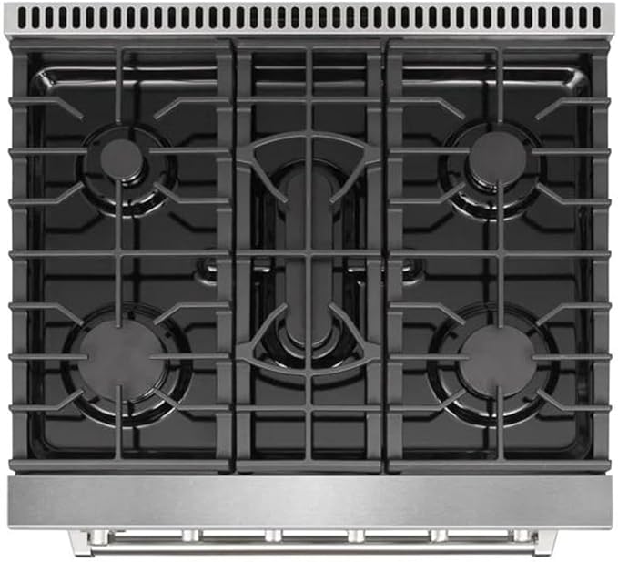 KOSTCH 30 inch Professional Freestanding Pro-Style Natural Gas Range or Liquid Propane Gas Range with 5 Burners, 4.55 cu.ft. Oven Capacity, in White- KOS-30RG03M (White-01)