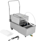 Commercial Mobile Fryer Filter with Wheels&Oil Hose, Kitchen Oil Filtration System 8.45Gal/min Oil Pump Flow, 14.53Gal Capacity for Restaurant use Hotel Snack Bar 4.92ft Power Cord