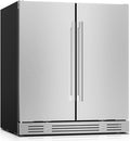 Yeego 30 Inch Wine & Beverage Cooler, Dual Zone 34–65°F, Holds 33 Wine Bottles & 80 Cans, Stainless Steel Door with Lock, Built-In or Under Counter Refrigerator for Indoor & Covered Outdoor Use