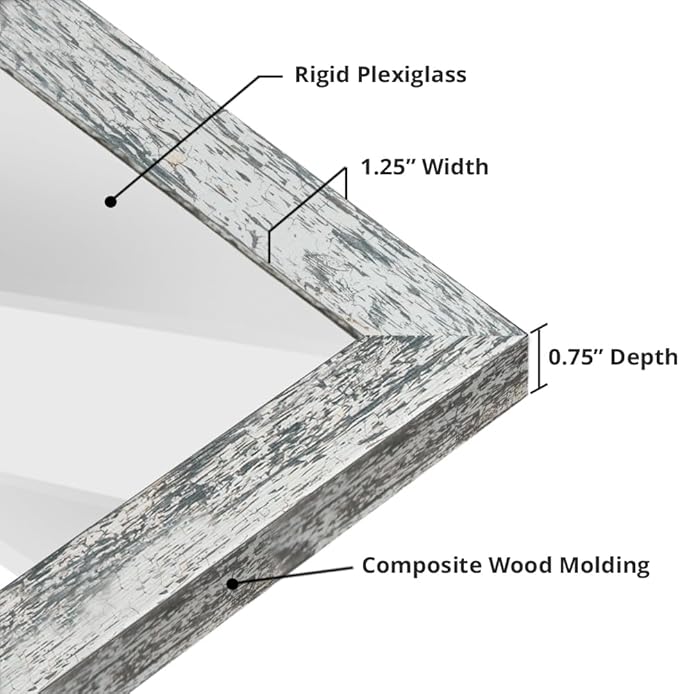 wallsthatspeak 10x13 White American Barn Picture Frame for Puzzles Posters Photos or Artwork