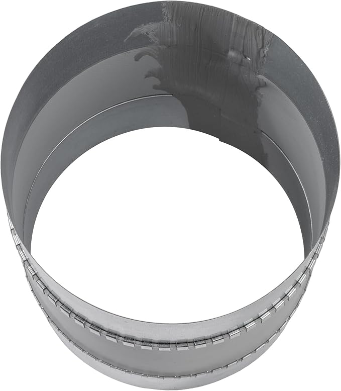 Vent Systems 6" Inch Flexible Vibration-Reducing Male Fit Duct Connector – Round Galvanized Steel Dryer Vent Hose Connector, Spiral Duct, Pipe Extender, HVAC Ventilation - Inline Duct Work Coupler