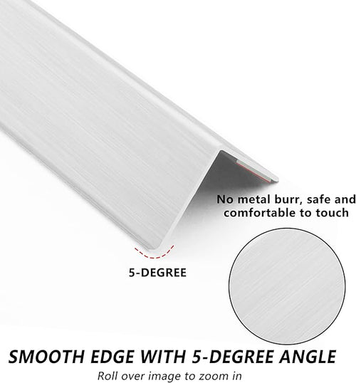 10pcs 48"L*0.98"W Aluminum Self-Adhesive Wall Corner Protectors, Wall Furniture Bumper, Safety Baby Proofing Corner Cushion Table Edge, Wide Coverage and Easy to Install - Silver