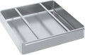 Pre-Rinse Basket with Stainless Steel Slides | Premium Quality Stainless Steel Scrap Basket for Commercial Sinks (23-1/2” x 23-1/2” x 4”)