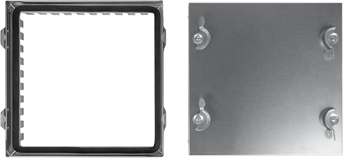 Repa Market 12 x 12 Inch Galvanized Steel Duct Access Door – Airtight Insulated Crawl Space Access Doors - Inspection HVAC Panel with Hinged 2 Clasp Lock Door – Door Access for Ventilation Cleanout