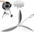 22-1/2-Inch One-Touch Cleaning System Kit, 7444 Replacement Parts-Grill Damper for Weber Grill, Also for Master-Touch Series, Performer Series, and Original Kettle Series 22" Charcoal Grills, Silver