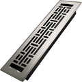 2x12 Inches Heavy Duty WalkSNle Floor Register Easy Adjust Air Supply Lever Floor Vents - Seattle Design - Vent Cover for Home Floor - Satin Nickel