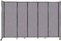 Versare Straightwall Sliding Portable Wall Partition | Freestanding Office Dividers | Locking Wheels | Temporary Room Separator | 11'3'' Wide x 7'6'' Tall Cloud Gray Fabric Panels