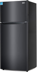 BLACK+DECKER 14.6 Cu. Ft. Top Mount Refrigerator with Freezer, 2 Door Refrigerator with Top Freezer and Adjustable Temperature Control, ENERGY STAR, BR1460HB, Black